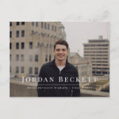 Minimalistisch Afstuderen Fotoaankondiging Aankondigingskaart (Voorkant)