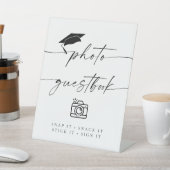 Minimalistisch Afstuderen Fotogastenboek Reclamebord Met Voetstuk (Insitu)