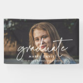 Minimalistisch Afstuderen fotograduatie party Spandoek (Horizontaal)