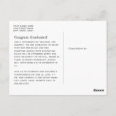 Minimalistisch Afstuderen Gold Two-Afstudeerder vo Briefkaart (Achterkant)