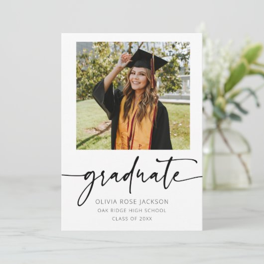 Minimalistisch Afstuderen het Afstuderen van de Fo Aankondiging (Staand voorkant)