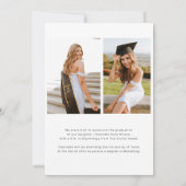 Minimalistisch Afstuderen het Afstuderen van de Fo Aankondiging (Achterkant)