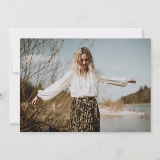 Minimalistisch Afstuderen Kaart (Achterkant)