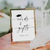 Minimalistisch Afstuderen Kaarten & geschenken Reclamebord Met Voetstuk