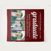 Minimalistisch Afstuderen met drie foto's |Maroon Wandkleed (Voorkant (horizontaal))