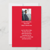 Minimalistisch Afstuderen met rode foto PhD Kaart (Achterkant)