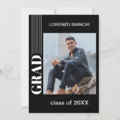 Minimalistisch Afstuderen met zwarte en witte comp Aankondiging (Voorkant)