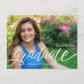 Minimalistisch Afstuderen modern, eenvoudig fotosc Briefkaart (Voorkant)