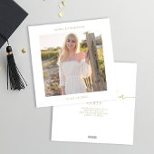 Minimalistisch Afstuderen modern, eenvoudig Gold S Feestdagenkaart