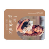 Minimalistisch Afstuderen Modern Foto Afstudeerder Magneet (Horizontaal)