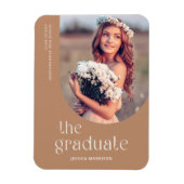 Minimalistisch Afstuderen Modern Foto Afstudeerder Magneet (Verticaal)