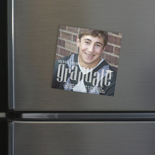 Minimalistisch Afstuderen Modern Simple Photo Magn