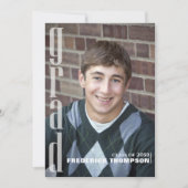 Minimalistisch Afstuderen Moderne Eenvoudige Twee  Kaart (Voorkant)