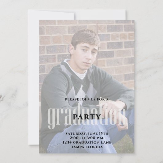 Minimalistisch Afstuderen Moderne Eenvoudige Twee  Kaart (Achterkant)