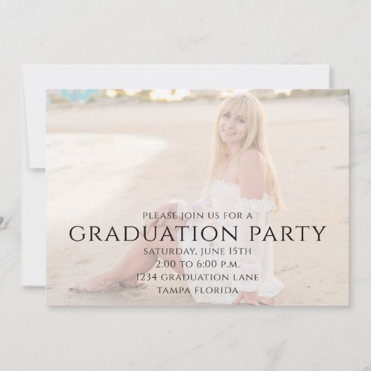 Minimalistisch Afstuderen Moderne Eenvoudige Twee  Kaart (Achterkant)