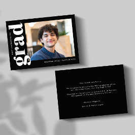 Minimalistisch Afstuderen op de middelbare school Aankondiging