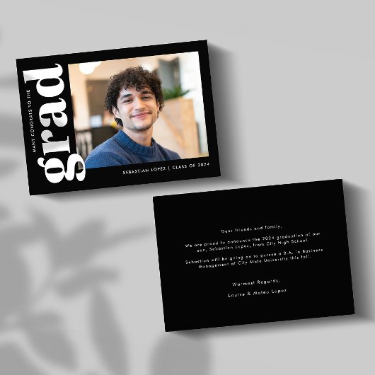 Minimalistisch Afstuderen op de middelbare school Aankondiging