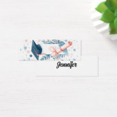 Minimalistisch Afstuderen Pastel kleur Bladwijzer Mini Visitekaartjes (Bureau)