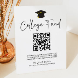 Minimalistisch Afstuderen QR Code College fondsbor Reclamebord Met Voetstuk