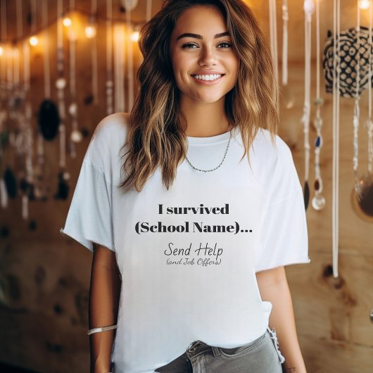 minimalistisch Afstuderen T-shirt