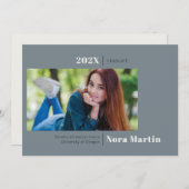 Minimalistisch Afstuderen van de Foto Stusty Blue Aankondiging (Voorkant / Achterkant)