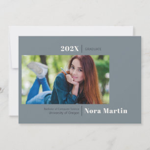 Minimalistisch Afstuderen van de Foto Stusty Blue Aankondiging