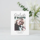 Minimalistisch Afstuderen van de Foto van het Manu Aankondigingskaart (Staand voorkant)