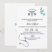 Minimalistisch Afstuderen van de verpleegschool Kaart (Voorkant / Achterkant)