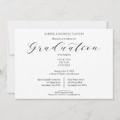 Minimalistisch Afstuderen van het Collage 3 Foto's Kaart (Achterkant)