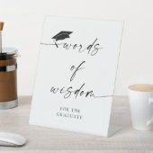 Minimalistisch Afstuderen van Wijsheid Reclamebord Met Voetstuk (Insitu)