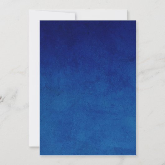 Minimalistisch Afstuderen voor blauw en Waterverf Kaart (Achterkant)