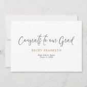 Minimalistisch Afstuderen voor fotobekleding Aankondiging (Voorkant)