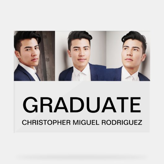 Minimalistisch Afstuderen voor fotocollage Acryl Bord (Voorkant)