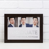 Minimalistisch Afstuderen voor fotocollage Folie Uitnodiging Briefkaart