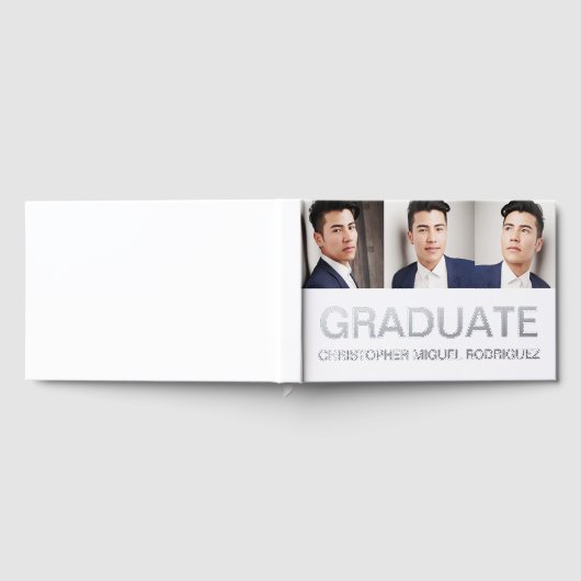 Minimalistisch Afstuderen voor fotocollage Gastenboek (Volledig)