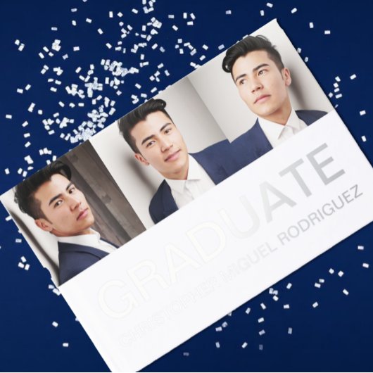 Minimalistisch Afstuderen voor fotocollage Gastenboek