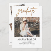 Minimalistisch Afstuderen voor fotocollage Kaart (Voorkant / Achterkant)