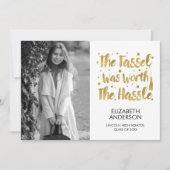 Minimalistisch Afstuderen voor foto's en tassel Aankondiging (Voorkant)