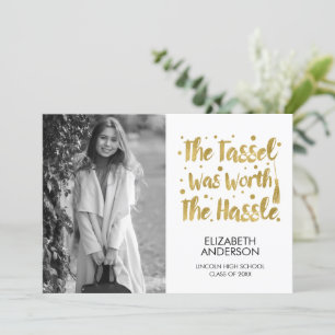 Minimalistisch Afstuderen voor foto's en tassel Aankondiging