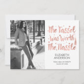 Minimalistisch Afstuderen voor foto's en tassel Aankondiging (Voorkant)