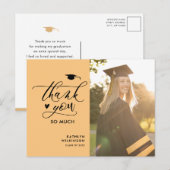 Minimalistisch Afstuderen voor zwart-witscript - H Briefkaart (Voorkant / Achterkant)