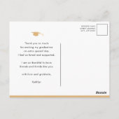 Minimalistisch Afstuderen voor zwart-witscript - H Briefkaart (Achterkant)