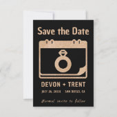 Minimalistisch agendapunt Opslaan datum Save The Date (Voorkant)