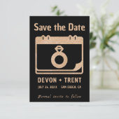 Minimalistisch agendapunt Opslaan datum Save The Date (Staand voorkant)