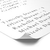 Minimalistisch alfabetisch stemdiagram voor bruilo poster (Hoek)