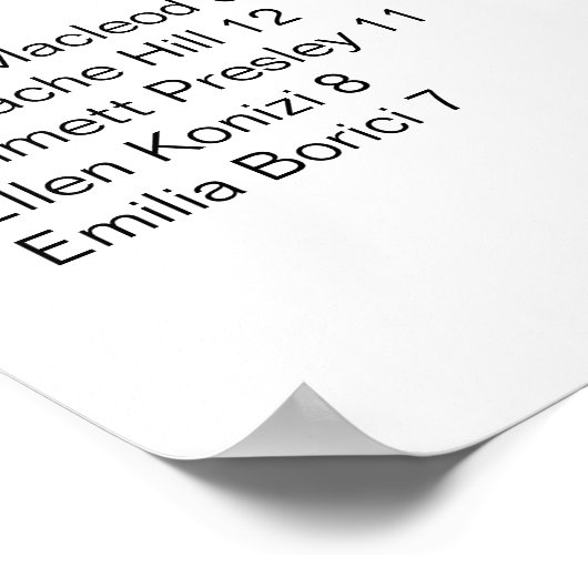 Minimalistisch alfabetisch weddenschap poster (Hoek)