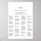 Minimalistisch alfabetisch weddenschap poster (Voorkant)