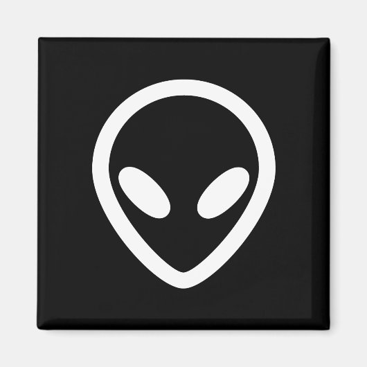Minimalistisch Alien kijkt naar u Magneet (Voorkant)