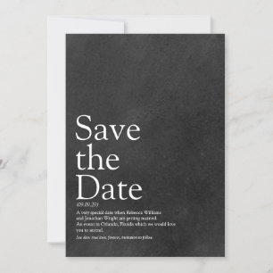 Minimalistisch alkboard Opslaan datumdefinitie Save The Date