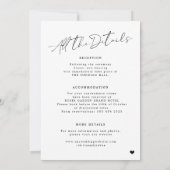 Minimalistisch alles in één eenvoudige zwart-witte kaart (Achterkant)